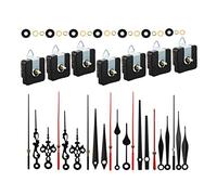 JANZU 7 Ensembles de MéCanisme de Mouvement D'Horloge à Quartz, MéCanismes D'Horloge à Arbre Court Silencieux avec Aiguilles, PièCes de MéCanisme D'Horloge Murale