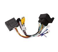 JANZU Adaptateur de Faisceau de Câbles d'alimentation Android Audio StéRéO 16 Broches + BoîTe Canbus pour 3008/2008/ C4/C3 XR/C5/DS6