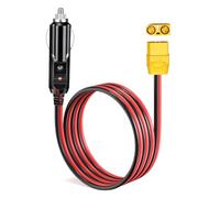 JANZU Câble de Charge Plus Léger XT90 Connecteur vers Prise Mâle Allume-Cigare de Voiture pour Centrale Électrique de Générateur Solaire 14AWG 12V
