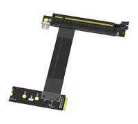 JANZU Câble d'extension graphique M.2 NVME vers PCIE X16 90 degrés PCI Express 3.0 16X vers M Key Riser Cable A