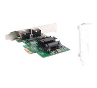 JANZU Carte réseau 2 ports Gigabit PCIe 1000M Dual Ports PCI Express Ethernet avec carte NIC LAN 82571EB pour