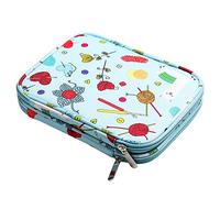 JANZU ÉTui à Aiguilles à Tricoter Vide Sac de Rangement pour Organisateur de Rangement de Voyage pour Aiguilles à Tricoter Circulaires et Sac de D'Accessoires