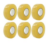 JANZU Lot de 6 rouleaux de ruban adhésif transparent multifonction pour protège-tibias, chaussettes de sport, 2,4 cm x 28 m, cadeaux de sport de hockey