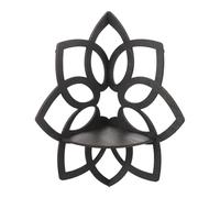 JANZU Lotus Étagère d'angle en bois Motif fleurs
