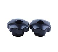JANZU M8 X 50Mm DiamèTre Filetage Serrage éToile Bouton Noir Remplacement 2 Pcs