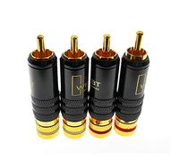 JANZU WBT-0144 Connecteurs plaqués or pour fiche mâle AV audio et vidéo plug-in