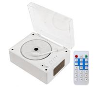 JAOGAUS Lecteur CD Bluetooth 5.4 Bureau avec Haut-parleurs HiFi, Télécommande, Boîtier Rétro Bois Blanc - Cadeau