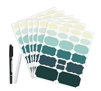JaoNanl Étiquettes Autocollantes Amovibles pour Bocaux, Étiquettes Autocollantes pour Tableau Noir Autocollants Imperméables Réutilisables pour Garde-Manger pour Bac de Rangement, Pot à Épices, 120Pcs