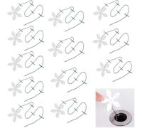 JAONLD 12 Pcs Attrape Cheveux pour Douche 6x44cm Forme de Fleur Filtre Douche Utilisé dans Salles Bains et Baignoires pour Eviter Le Colmatage des Tuyaux D'évacuation