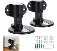 JAONLD 2 Pièces Butee de Porte Magnetique Réglable Magnetic Door Stop Stop Porte magnetique sol Arret de Porte Magnetique Bloc Porte en Alliage de Zinc Autocollant ou Percé (Noir)