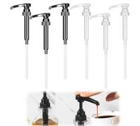 JAONLD 6 Pièces Pompe Sirop Distributeur aux Bouteilles de 500 ml/1000 ML avec 6 Tuyaux Longs Plastique Pompe Sirop pour Monin Distributeur Pompe de Rechaange Réutilisables Doseuse