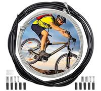 JAONLD Câble de Frein Vélo 2 Set Câble de Frein Avant et Après Vélo Universel Cable Derailleur Vtt avec Gaine de Frein Velo Cycle et Embout Pièces Accessoire Velo pour Vélo de Route (Noir)