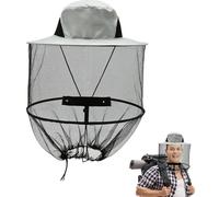 JAONLD Chapeau, Chapeau D'apiculteur de Tete Filet de Tête Anti Moustiquaire Ecran Insecte pour Hommes Femmes Pêche en Plein Air Camping (Gris)