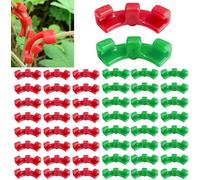 JAONLD Clips pour Plantes 100 Pieces Clips de Support pour Plantes 90 Degrés Attache Tomate pour Plier Branches des Plantes et Changer la Direction Croissance des Plantes (Rouge et Vert)