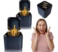 JAONLD Doigt d'honneur dans Une Boîte, 2 Pièces Coffret Cadeau Surprise Doigt d'honneur, Boîte Amusante for Doigt d'honneur, Cadeaux Farces, pour la Décoration de Bureau ou la Décoration de la Maison