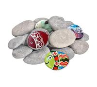 JAONLD Galets a Peindre,20 Pièces Galets Plats Cailloux Jardin Exterieur Cailloux Decoratif Loisir Creatif Enfant Kit Creatif Adulte Galet Aquarium Loisirs Creatifs Peinture Enfant