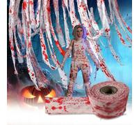 JAONLD Gaze Sanglante d'halloween 8×1000cm Tissu d'halloween Effrayant Halloween Decoration Accessoires de Cosplay Rideau de Porte Halloween pour Rideaux de Porte, Escaliers, Jardins