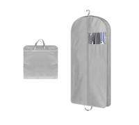 JAONLD Housse Vetements à Suspendre 102cm Housse Costume gris Homme avec Fenêtre Transparente Housse Robe de Mariée,Housse Vetement à Suspendre pour Rangement pour Chemise Costumes Manteaux