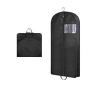 JAONLD Housse Vetements à Suspendre 102cm Housse Costume Homme avec Fenêtre Transparente Housse Robe de Mariée noir Housse Vetement à Suspendre pour Rangement pour Chemise Costumes Manteaux
