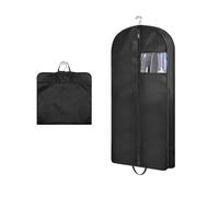JAONLD Housse Vetements à Suspendre,60*102*10cm Housse Costume Homme avec Fenêtre Transparente Housse Robe de Mariée,Housse Vetement à Suspendre pour Rangement pour Chemise Costumes Manteaux(Noir)