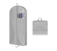 JAONLD Housse Vetements à Suspendre,60*127*10cm Housse Costume Homme avec Fenêtre Transparente Housse Robe de Mariée,Housse Vetement à Suspendre pour Rangement pour Chemise Costumes Manteaux(Gris)