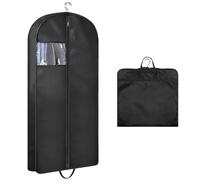 JAONLD Housse Vetements à Suspendre,60*153*10cm Housse Costume Homme avec Fenêtre Transparente Housse Robe de Mariée,Housse Vetement à Suspendre pour Rangement pour Chemise Costumes Manteaux(Noir)