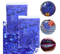 JAONLD Paillettes,100 g Paillettes Loisirs Creatifs Poudre Mica,Sequins pour le Visage,la Décoration des Ongles,le Papier,les Cartes,la Manucure,la Fête,le Bricolage(bleu)