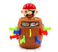 JAONLD Pic Pirate Jeu de Societe Planche des Pirates Enfant Pop Up Classic Jeu d'action,Pirates Jeu D'éJection de Tonneau en Bois pour 3-8 Ans GarçOns Filles