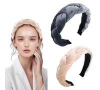 JAONLD Serre Tete Maquillage,2 Pièces Serre Tete Femme Bandeaux Mode pour Femmes,Bandeau Cheveux Femme pour la Maison,L'extérieur,le Sport et le Yoga(Rose,Gris)
