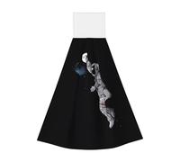 JaoXer Astronaute Space Basketball Lingettes en velours corail à suspendre - Chiffons de nettoyage à séchage rapide pour cuisine, salle de bain, camping et plus encore
