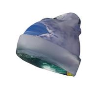 JaoXer Bonnet tricoté - Bonnet d'hiver avec imprimé Niagara Falls, parfait pour temps froid et activités de plein air, noir