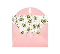 JaoXer Carte de vœux rose - Cartes vierges amusantes avec imprimé avocats pour anniversaire, mariage, Saint-Valentin, anniversaire de mariage et invitations de fête