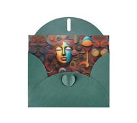 JaoXer Carte de vœux vert foncé - Une merveille artistique vierge pour anniversaire, mariage, Saint-Valentin, anniversaire de mariage et invitations de fête