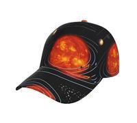 JaoXer Casquette de baseball unisexe avec impression système solaire Galaxie - Idéale pour le golf, la pêche, la course à pied, les voyages et les activités de plein air - Noir