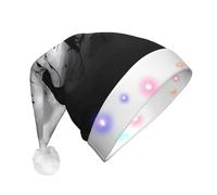 JaoXer Chapeau de Noël à DEL pour adultes - Chapeau de fête du Nouvel An, vacances en peluche chaude et confortable, bonnet Merry Beanie