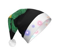 JaoXer Chapeau de Noël à DEL pour adultes - Couvre-chef de fête du Nouvel An, vacances chaude en peluche confortable, bonnet Merry Beanie