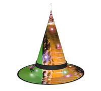 JaoXer Chapeau de sorcière Cobra serpent Halloween - Chapeau de fête décoratif pliable avec lumières LED pour fête, bal masqué, carnaval et Noël