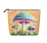 JaoXer Drapeau de la Lituanie Faux Chanvre Trousse de Maquillage Imprimé - Organisateur de Toilette Voyage Trousse Cosmétique Réutilisable, Un Pack pour Usages Multiples, Champignon fantaisie, One