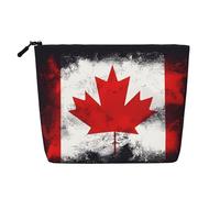 JaoXer Drapeau de la Lituanie Faux Chanvre Trousse de Maquillage Imprimé - Organisateur de Toilette Voyage Trousse Cosmétique Réutilisable, Un Pack pour Usages Multiples, Drapeau du Canada., Taille