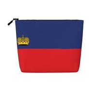 JaoXer Drapeau de la Lituanie Faux Chanvre Trousse de Maquillage Imprimé - Organisateur de Toilette Voyage Trousse Cosmétique Réutilisable, Un Pack pour Usages Multiples, Drapeau du Liechtenstein