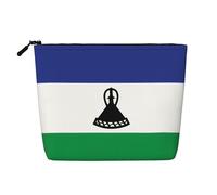 JaoXer Drapeau de la Lituanie Faux Chanvre Trousse de Maquillage Imprimé - Organisateur de Toilette Voyage Trousse Cosmétique Réutilisable, Un Pack pour Usages Multiples, Drapeau du Lesotho, One Size