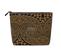 JaoXer Drapeau du Commonwealth de la Dominique Imprimé Faux Chanvre Trousse de Maquillage - Organisateur de Toilette Voyage Trousse Cosmétique Réutilisable, Un Pack pour Usages Multiples, Tortue
