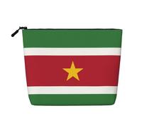 JaoXer Drapeau du Commonwealth de la Dominique Imprimé Faux Chanvre Trousse de Maquillage - Organisateur de Toilette Voyage Trousse Cosmétique Réutilisable, Un Pack pour Usages Multiples, Drapeau du