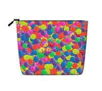 JaoXer Drapeau du Commonwealth de la Dominique Imprimé Faux Chanvre Trousse de Maquillage - Organisateur de Toilette Voyage Trousse Cosmétique Réutilisable, Un Pack pour Usages Multiples, Balles de