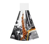 JaoXer Giraffe in New York Lingettes à suspendre en velours corail - Chiffons de nettoyage à séchage rapide pour cuisine, salle de bain, camping et plus encore