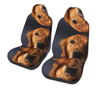 JaoXer Golden Retriever Housses de siège avant universelles - Protection pour voiture, SUV, berline, camion - Intérieur amovible et respirant