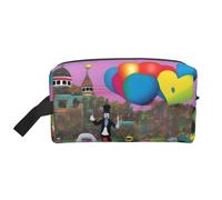 JaoXer Grande trousse de maquillage de voyage - Trousse PetrifyingParade Print Dopp pour articles de toilette, organiseur portable pour homme et femme, blanc, taille unique