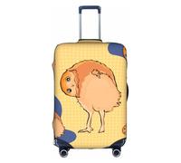 JaoXer Housse de protection pour valise à la mode - Accessoire de voyage imprimé avec élastique et fermeture éclair invisible, Blanc, Small