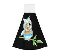 JaoXer Lingettes à suspendre en velours avec motif hibou mignon - Chiffons de nettoyage à séchage rapide pour cuisine, salle de bain, camping et plus encore