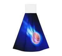 JaoXer Lingettes à suspendre en velours corail, motif ballon de basket-ball, chiffons de nettoyage à séchage rapide pour cuisine, salle de bain, camping et plus encore